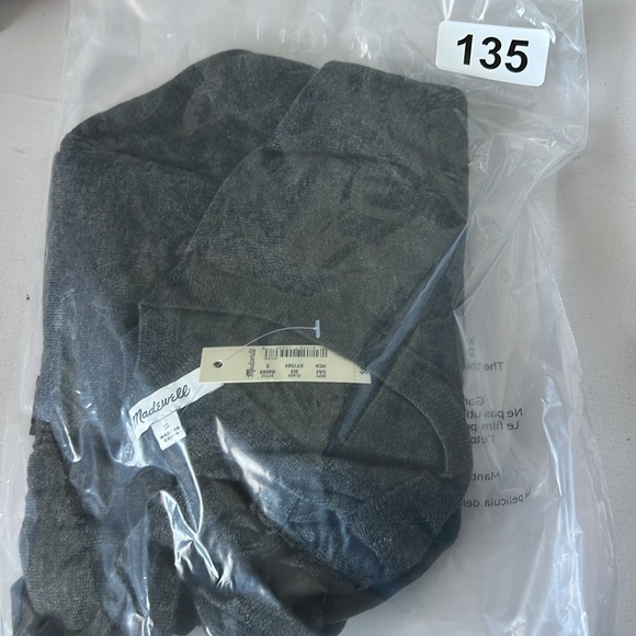 NWT Madewell Women’s Modern Tie Front Lightweight Sweater Grey - Picture 9 of 9